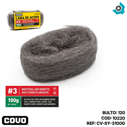[10220] LANA DE ACERO #3 100G COVO