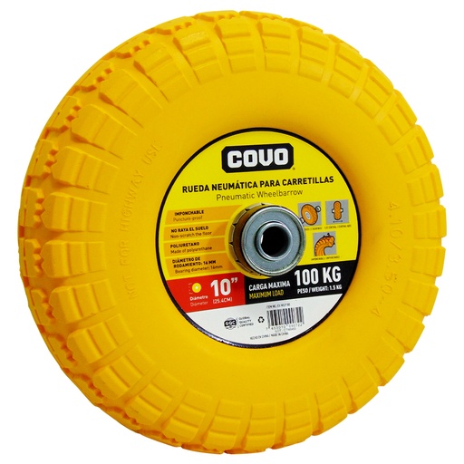 [10226] RUEDA NEUMATICA 10" PARA CARRETILLAS 100KG COVO
