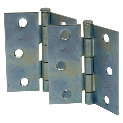 [10256] BISAGRA NUDO 3"X3" ZINCADA CALIBRE 16 INDUMA