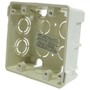 CAJETIN ELECTRICO 4"X4" DE PVC BLANCO INDUMA
