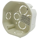 CAJETIN ELECTRICO OCTAGONAL DE PVC BLANCO INDUMA