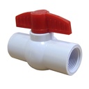 VALVULA 1/2" DE PVC CON ROSCA FIRM