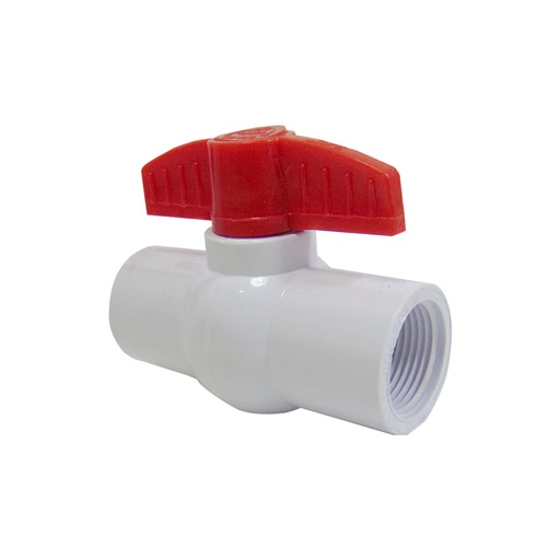 [10306] VALVULA 3/4" DE PVC CON ROSCA FIRM