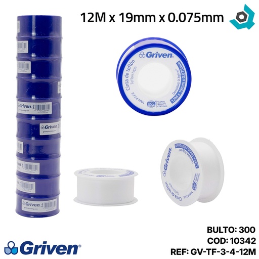 [10342] TEFLON 19MM X 12M GRIVEN