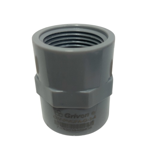 [10354] ADAPTADOR PVC 3/4" HEMBRA GRIS GRIVEN