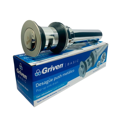 [10374] DESAGUE PUSH METALICO CON REBOSADERO GRIVEN BASIC