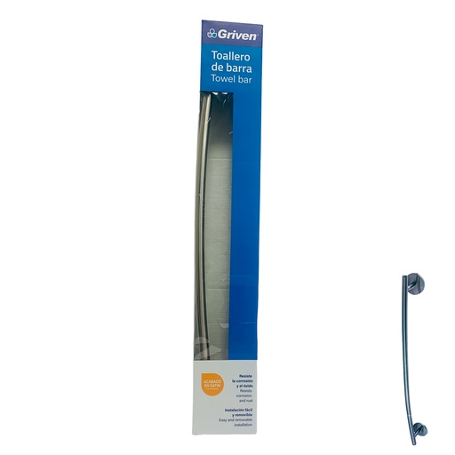[10378] TOALLERO DE BARRA SATINADO GRIVEN