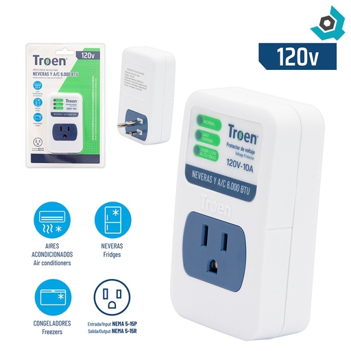 [10420] PROTECTOR DE VOLTAJE PARA NEVERAS Y AIRES ACONDICIONADOS TROEN