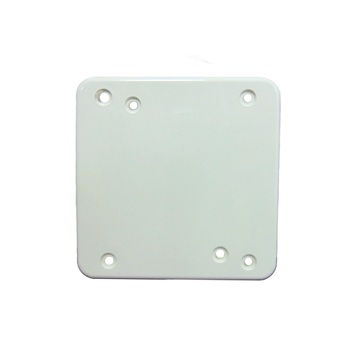 [10458] TAPA CIEGA PLASTICA BLANCA 4" X 4" INDUMA