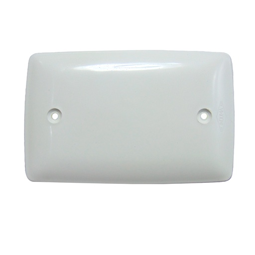 [10459] TAPA CIEGA 2" X 4" PLASTICA BLANCA INDUMA