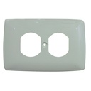 TAPA TOMA DOBLE 2" X 4" PLASTICA BLANCA INDUMA