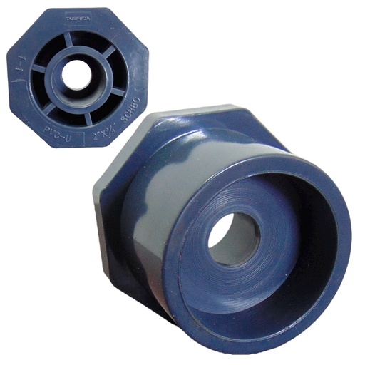 [10471] BUJE REDUCCION DE PVC PRES 2" X 3/4" EXC TUBRICA