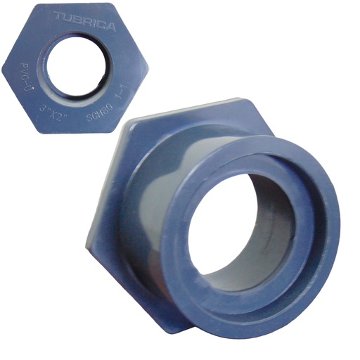 [10473] BUJE REDUCCION DE PVC PRES 3" X 2" EXC TUBRICA