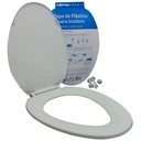 ASIENTO PARA INODORO 18.5" ALARGADO BLANCO GRIVEN BASIC