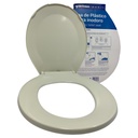 ASIENTO PARA INODORO 17" COLOR HUESO REDONDO GRIVEN BASIC