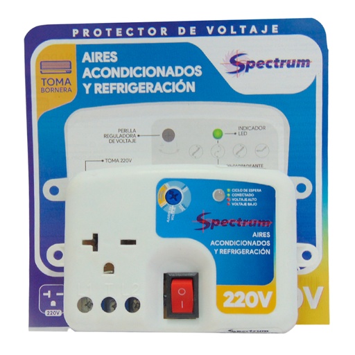 [10592] PROTECTOR DE VOLTAJE 220V PARA AIRES ACONDICIONADOS Y REFRIGERACION SPECTRUM