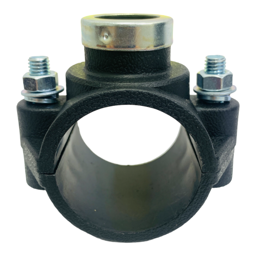 [10609] ABRAZADERA PARA RIEGO PP CON ROSCA 50MM X 3/4" TUBRICA
