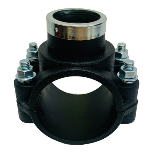 [10611] ABRAZADERA PARA RIEGO PP CON ROSCA 63MM X 1" TUBRICA