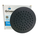 REGADERA PARA DUCHA TIPO LLUVIA REDONDA 6" GRIVEN BLACK