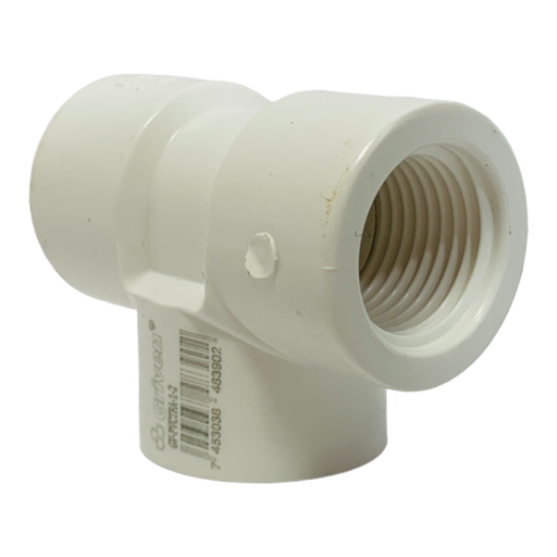 [10666] TEE SENCILLA DE PVC 1/2" CON ROSCA BLANCO GRIVEN