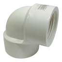 CODO 90GR DE PVC 1" CON ROSCA BLANCO GRIVEN