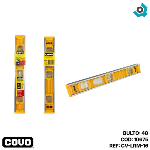 [10675] NIVEL PROFESIONAL MAGNETICO DE ALUMINIO 16" COVO