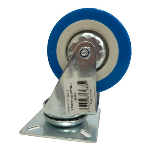 [10764] RUEDA DE PVC 3" SIN FRENO SECURITY