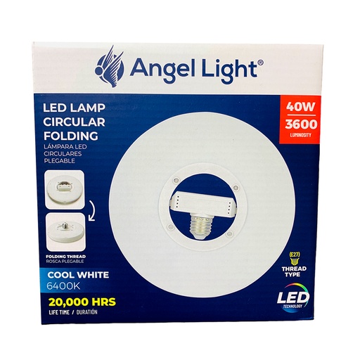 [10775] LAMPARA LED CIRCULAR PLEGABLE 40W 6400K ANGEL LIGHT