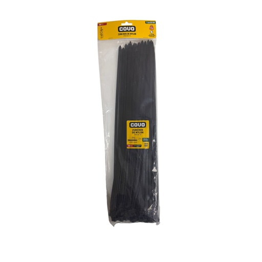 [10781] TIRRAJE NYLON NEGRO 7.6 X 450MM 100 PZASCOVO