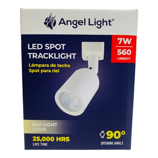 [10784] LAMPARA DE TECHO SPOT PARA RIEL 7W COLOR BLANCO ANGEL LIGHT