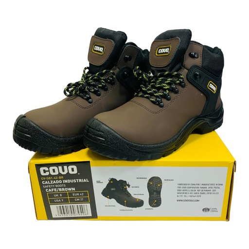 [10792] BOTAS DE SEGURIDAD MARRONES TALLA 42 COVO