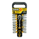 JUEGO DE DADOS CON RACHET 3/8" 18 PZA COVO