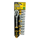 JUEGO DE DADOS CON RACHET 1/2" 12 PZA COVO
