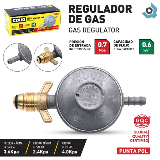[10850] REGULADOR DE GAS PUNTA POL COVO