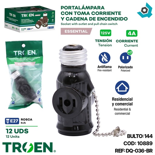 [10889] BENJAMIN CON CADENITA MARRON TROEN