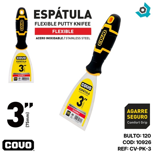 [10926] ESPATULA FLEXIBLE 3" COVO