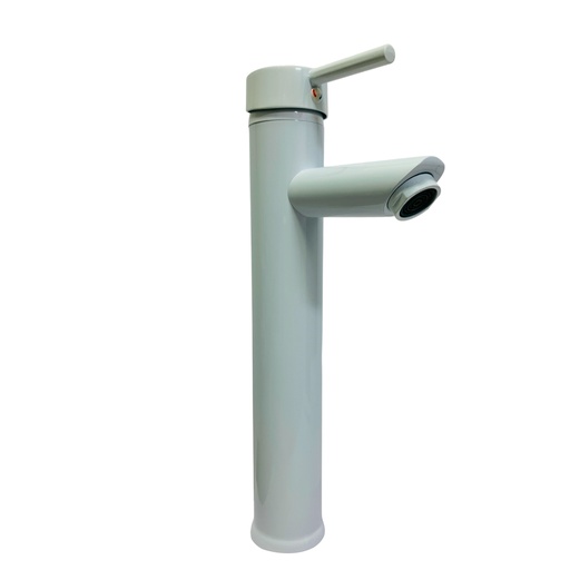 [10963] GRIFERIA PARA LAVAMANOS MONOMANDO CUELLO ALTO BLANCO GRIVEN