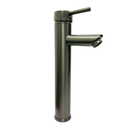 GRIFERIA PARA LAVAMANOS MONOMANDO CUELLO ALTO GRIS METALICO GRIVEN GUN METAL