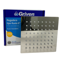 REGADERA PARA DUCHA TIPO LLUVIA CUADRADA 6" CROMADA GRIVEN