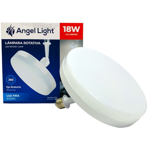 [11005] LAMPARA LED ROTATIVA 360 GRADOS 18W LUZ FRIA 6400K ANGEL LIGHT