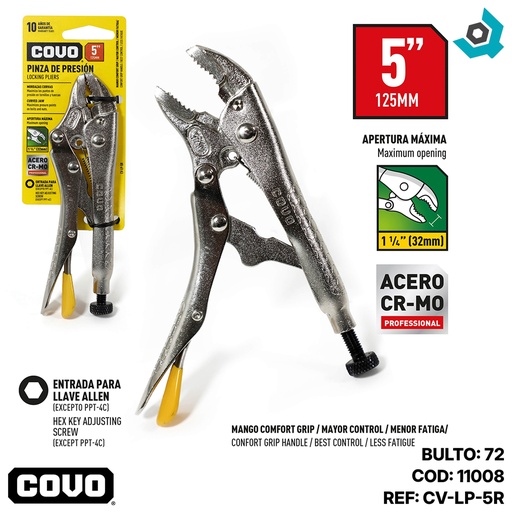 [11008] PINZA DE PRESION 5" COVO