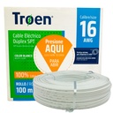 CABLE ELECTRICO 16 AWG BLANCO DUPLEX SPT TROEN