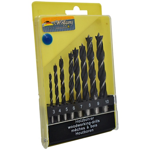 [1238] JUEGO DE MECHAS 3-10MM 8 PIEZAS WOLFGANG