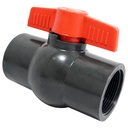 VALVULA 1 1/2" DE PVC CON ROSCA GRIS DOBERMAN
