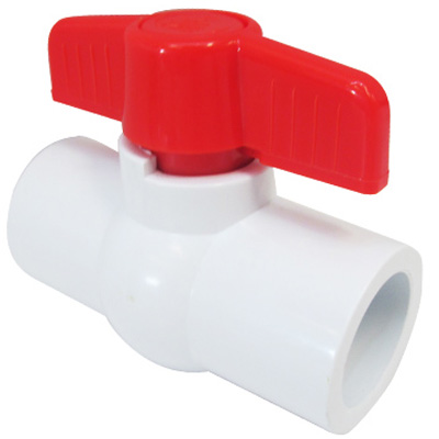 [1605] VALVULA DE BOLA PVC 1 1/2" S/ROSCA BLANCA FA-0105