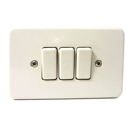 [1661] APAGADOR TRIPLE BLANCO F-1300 VOLTAGE