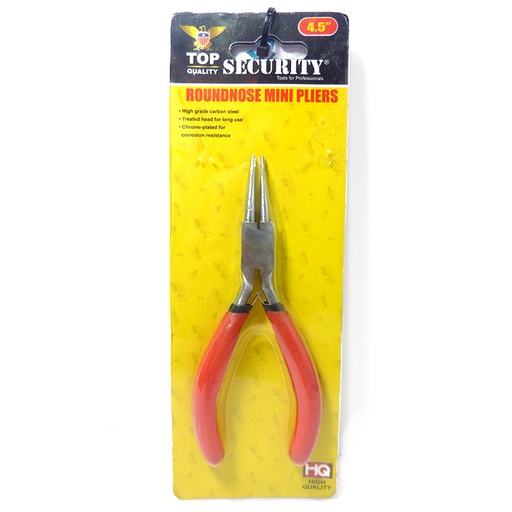 [2218] MINI PINZAS 4.5" PUNTA REDONDA SECURITY