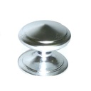 TIRADOR PARA MUEBLES DE BOTON PLATEADO