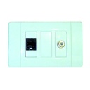 TOMA PARA CABLE DE TV Y TELEFONO SECURITY