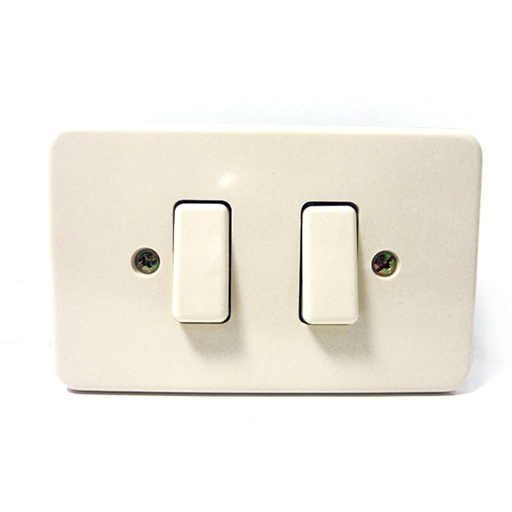 [3063] APAGADOR DOBLE BLANCO F1200-IVORY VOLTAGE